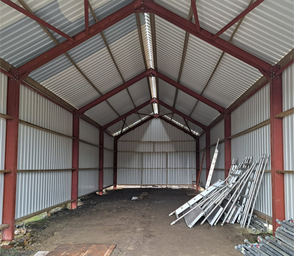 Inside commercial building